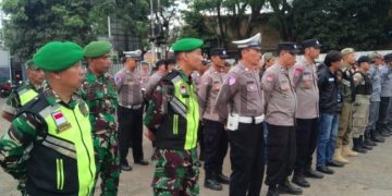 Gelar Apel Gabungan, Forkopimcam Ciparay Siaga Kondusifitas Malam Takbiran Dan Jelang Idul Fitri 2025