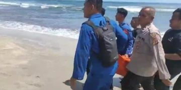 Mayat Wisatawan yang Tenggelam di Pantai Karangpapak Ditemukan Sat Polairud