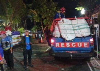Foto : Bantuan Logistik untuk pengungsi bencana longsor Panawangan telah tiba . Senin (08/04)2025)