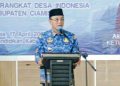 Foto : Bupati Ciamis Dr. H Herdiat Sunarya saat menanggapi sejumlah aspirasi perwakilan Dapil PPDI saat silaturahmi Akbar .Sabtu (1704/2025)