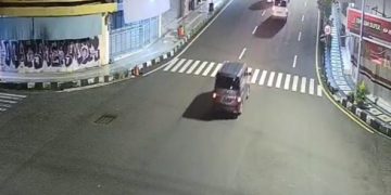 Foto : Sejumlah ruas jalan di Ciamis sepi dari pengendara arus balik Minggu malam (06/04/2025)