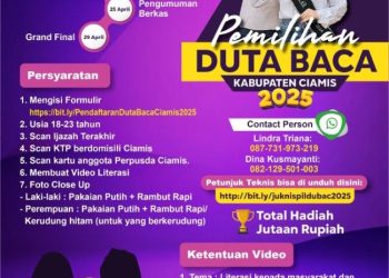Foto : Pamflet edaran Pemilihan Suta Baca Ciamis 2025