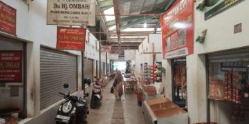 Foto : keadaan pasar manis Ciamis pasca lebaran . Kamis (10/04/2025)