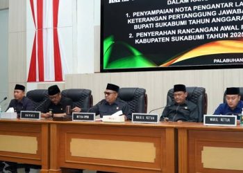 DPRD Kabupaten Sukabumi Gelar Paripurna Penyampaian Nota Pengantar LKPJ Bupati