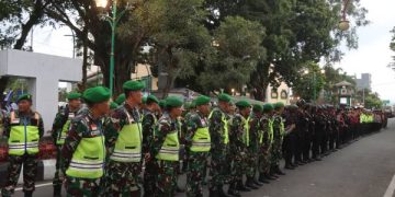 Polres Garut Gelar Apel Gabungan Pengamanan Kegiatan Nobar Persib vs Barito Putera