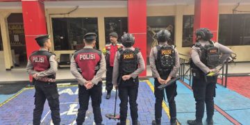 Amankan Peringatan Hari Kenaikan Isa Almasih, Polres Purwakarta Lakukan Sterilisasi Gereja