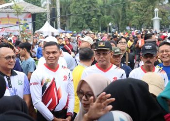 Belasan Ribu Warga Tumpah Ruah di Alun-Alun, Polres Ciamis Rayakan Hari Bhayangkara ke-79 dengan Olahraga Bersama
