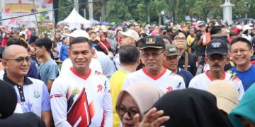 Belasan Ribu Warga Tumpah Ruah di Alun-Alun, Polres Ciamis Rayakan Hari Bhayangkara ke-79 dengan Olahraga Bersama