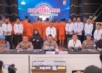 Satnarkoba Polres Subang Ungkap 16 Kasus Narkoba dan Amankan 18 Tersangka