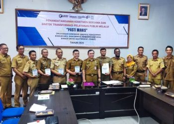 Penandatanganan Komitmen Bersama Inovasi “PASTI MANIS”, Disdukcapil Implementasikan Misi Ke-4 Bupati Herdiat