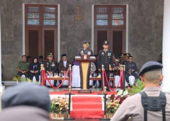 Peringati Hari Bhayangkara ke-79, Polres Ciamis Gelar Upacara di Halaman Pendopo