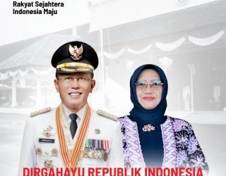 Bupati Ciamis Dr. H Herdiat Sunarya beserta Ketua TP. PKK Kabupaten Ciamis Hj. Kania Ernawati Herdiat mengucapkan Dirgahayu Republik Indonesia ke-80