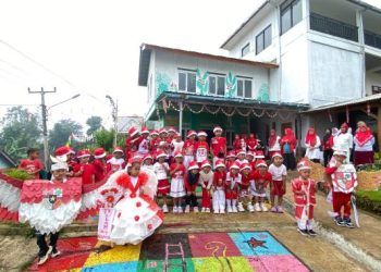 Sambut HUT RI ke-80, Yayasan Kholisoh Nurahman Jumara TK Alam Arrahman Gelar Lomba Agustusan