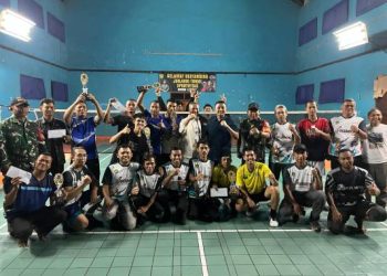 Dalam Rangka Memperingati HUT RI ke-80 Tahun, Dandim 0619 Purwakarta Cup Gelar Turnamen Badminton Ganda Putra