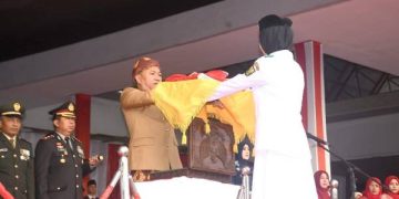 Upacara Penurunan Bendera Merah Putih, Wabup Sukabumi : Refleksi Perjuangan Para Pahlawan Bangsa