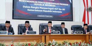 Peringati HUT RI ke 80, DPRD Kabupaten Sukabumi Gelar Rapat Paripurna Dengarkan Pidato Kenegaraan Presiden RI