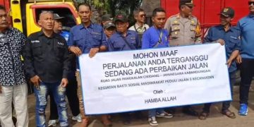 Aliansi Tiga Kecamatan Lakukan Perbaikan Jalan Akses Menuju  Star Energy dan Indonesian Power