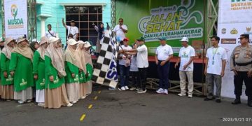 Jalan Sehat Akbar Warnai Musda VIII Persatuan Islam Ciamis, Bupati Herdiat Lepas Ribuan Peserta