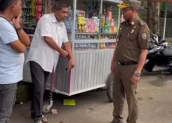 SatPol PP Ciamis Sosialisasikan Perda K3, PKL Diberi Waktu Satu Minggu untuk Berbenah