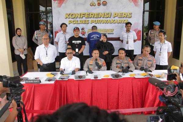 Polres Purwakarta Ungkap kasus Pembunuhan Siswi SMP Ditemukan Tewas di Saluran Air