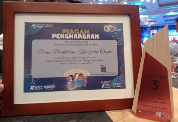 Prestasi Gemilang, Ciamis Sabet Juara Umum III GTK Transformatif Jabar 2025, Dari Delapan Juara Dua Guru Wakili Jabar di Ajang Nasional.