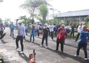 Sosialisasi Senam dan Pertandingan Olahraga HUT ke 54 KORPRI Resmi Dibuka