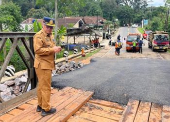 Dishub Ciamis Tegaskan Jembatan Bailey Cikaleho Hanya untuk Kendaraan Maksimal 20 Ton Dengan Sistem Buka Tutup