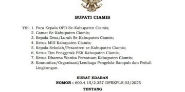 Rayakan Nataru dengan Kesadaran Lingkungan, Bupati Ciamis Terbitkan Edaran Pengendalian Sampah