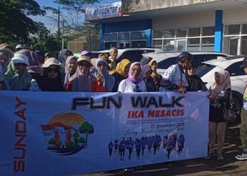 Sunday Fun Walk IKA Nesacis Jadi Ruang Silaturahmi Lintas Angkatan Alumni SMPN 1 Ciamis