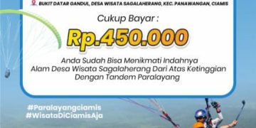 Berani Coba? Tandem Paralayang Datar Gandul Ciamis Resmi Dibuka Minggu Ini