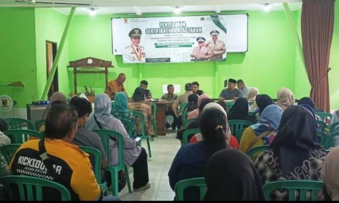 ATR/BPN Kabupaten Bandung Serahkan 245 Bidang Sertipikat PTSL Kapada Warga Desa Margahayu Selatan