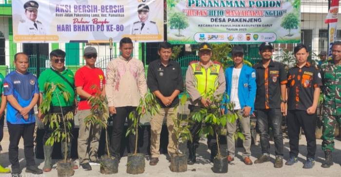 Semangat Gotong Royong Warnai Peringatan Hari Bakti PU ke-80 di Kecamatan Pamulihan