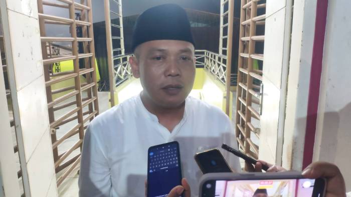 Foto: kepala kemenag Ciamis , Asep Lukmanul Hakim saat di wawancarana di acara 