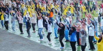 ASN Ciamis Hidupkan Taman Lokasana, Olahraga Bersama dan Bersih-Bersih Jadi Simbol Energi dan Kebersamaan