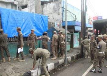 Satpol PP Ciamis Tertibkan Trotoar dan Bahu Jalan, Fokus 11 Titik Rawan di Perkotaan