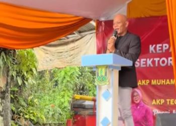 Ketua Fraksi Demokrat Kabupaten Sukabumi, H. Saepuloh Hadiri Pisah Sambut Kapolsek Kalapa Nunggal