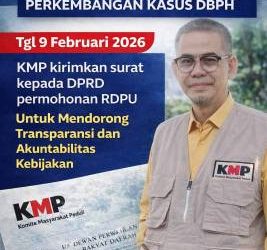 KMP Laporkan Kepada Masyarakat Perkembangan Dugaan Kasus DBHP