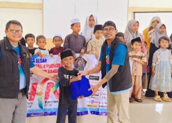 Kegiatan Bansos HPN 2026 PWI Purwakarta  menyasar puluhan anak yatim piatu yang berdomisili di wilayah Desa Cimahi