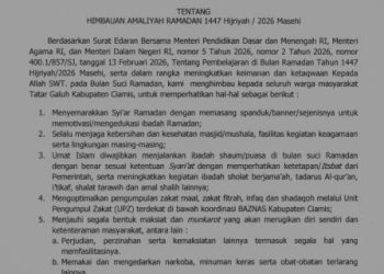Bupati Herdiat Keluarkan SE Amaliyah Ramadan 1447 H, Ini Aturan Lengkap Ibadah dan Aktivitas di Ciamis