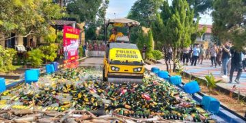 Gempur Miras di Ramadan! Polres Subang Musnahkan 5.000 Botol, Petasan dan Knalpot Brong