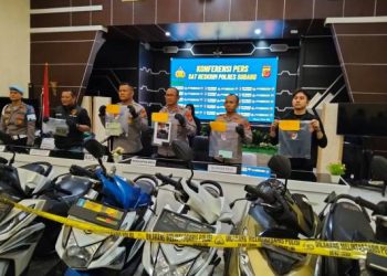 Satreskrim Polres Subang Tangkap 9 Pelaku Komplotan Curanmor Lintas Daerah