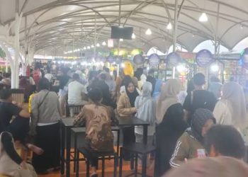 Foodcourt Alun-Alun Ciamis Jadi Magnet Warga dan Pemudik Mengisi Libur Lebaran