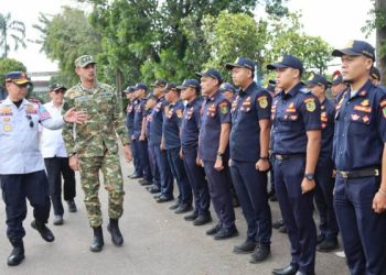 Pimpin Apel Pengamanan Lebaran, Ali Syakieb  Semangati  Petugas