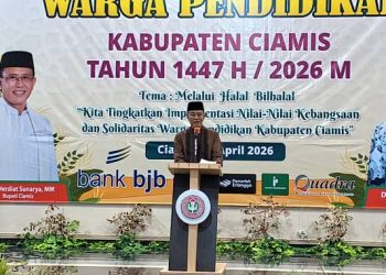 Halal Bihalal Pendidikan Ciamis, Bupati Herdiat Ajak Guru Tetap Semangat Dalam Keterbatasan 
