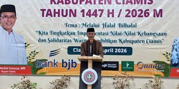 Halal Bihalal Pendidikan Ciamis, Bupati Herdiat Ajak Guru Tetap Semangat Dalam Keterbatasan 