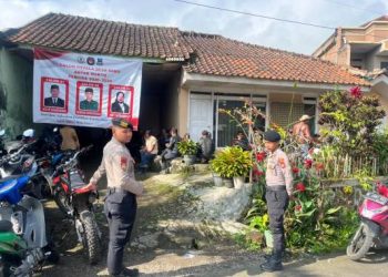 Polres Garut Bersama Polsek Leles Laksanakan Pengamanan di Pilkades PAW Desa Dano