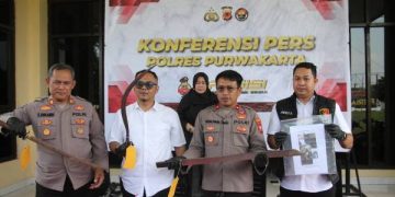 Satreskrim Polres Purwakarta Ringkus Pelaku Tawuran, Senjata Tajam Hingga Satu Meter Diamankan