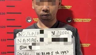 Lag Lagi Seorang Pria Yang Diduga Pengedar Obat Terlarang Diringkus Satres Narkoba Polres Garut