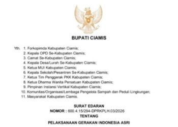 Bupati Ciamis Keluarkan SE ASRI, Warga Diajak Aktif Kelola dan Jaga Lingkungan