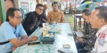 Foto : Forum duduk bersama Dispar, BP2D perwakilan Satpol-PP dan para pedagang terkait lahan sewa alternatif atas penertiban PKL hari Kamis (16/04/2026)